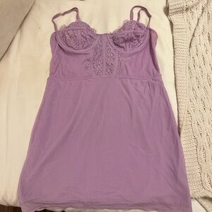 Urban outfitters purple lace corset dress